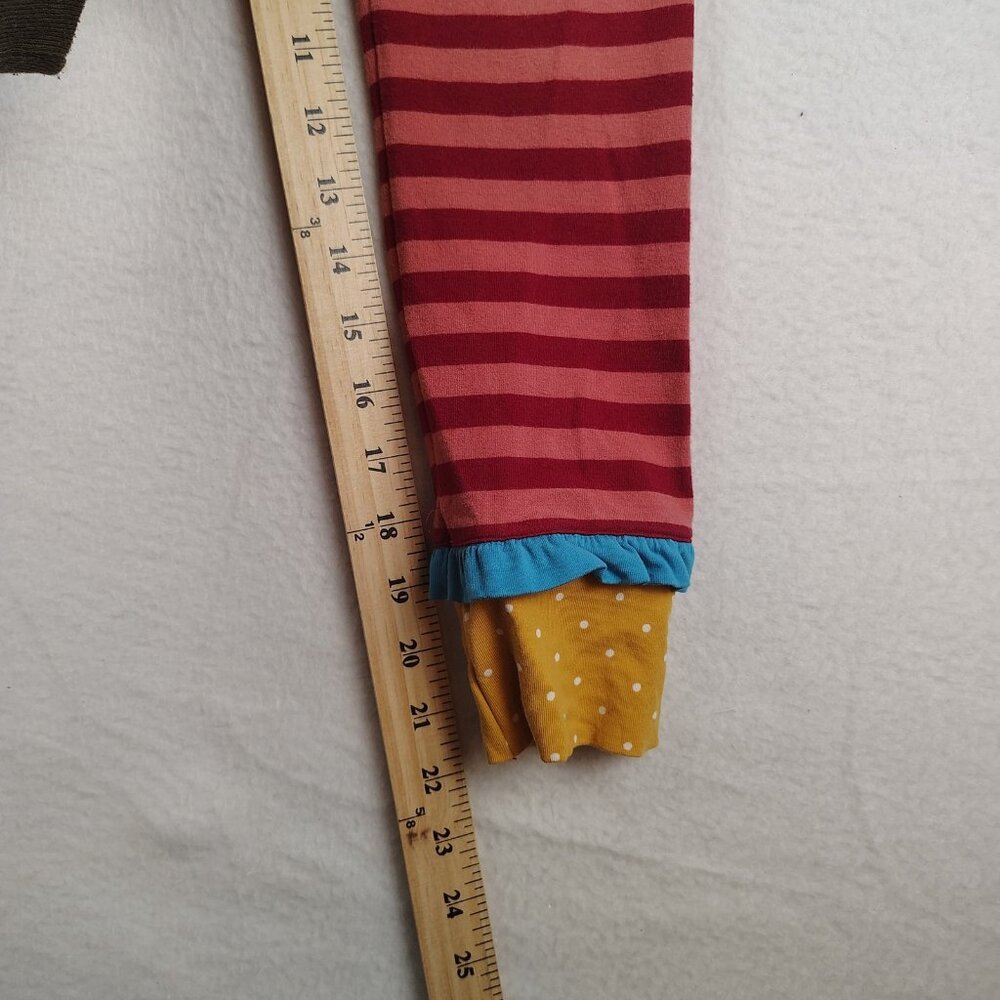 Matilda Jane Girls Size 8 Pants Red Pink Striped Ruffled - Picture 6 of 7